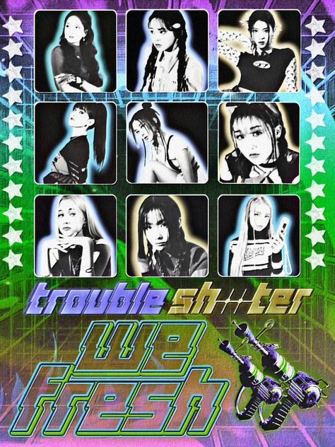 ‘kep1er, trouble shooter vintage video game poster edit 👾 #kep1er #troubleshooter #wefresh #vintage #kpop #edit Video Game Graphic Design, Game Edit, Posters Kpop, Video Game Magazines, Video Game Poster, Poster Edit, Y2k Posters, Pop Magazine, Vintage Video