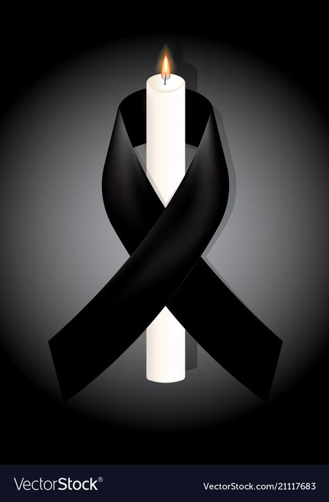 Candles, White Candle, Awareness Ribbon, Black Ribbon, Candle Sconces, Vector Image, Funeral, Wall Lights, Ribbon