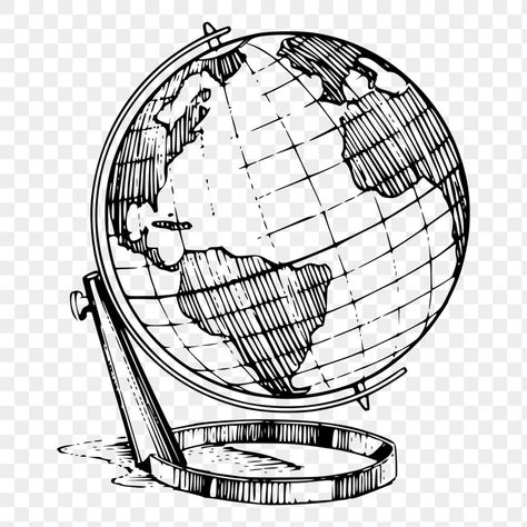 Globe Drawing, Globe Clipart, Globe Tattoos, Empathy Quotes, Black Globe, Illustration Simple, Earth Map, Earth Globe, Clipart Black And White