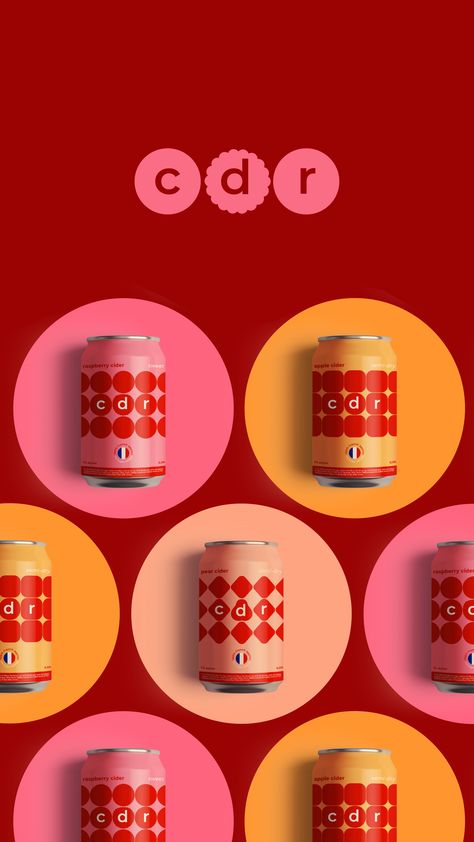 Raspberry Illustration Design, Circle Branding Design, Rtd Packaging Design, Circle Packaging Design, Cider Packaging Design, Drinks Graphic Design, Apple Packaging Design, Cute Product Design, Graphic Design Circle