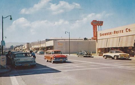 https://flic.kr/p/cA7syN | Downtown Menlo Park | Back of postcard reads:  MENLO PARK, CALIFORNIA  is a delightful suburban city, south of San Francisco on U.S. highway 101 (El Camino Real), with complete shopping facilities.  Wonderful climate. California 1970s, Drive Through Tree California, Back Of Postcard, 1940s California, Menlo Park California, 1950s San Francisco, 1950s California, Highway 101, Camino Real