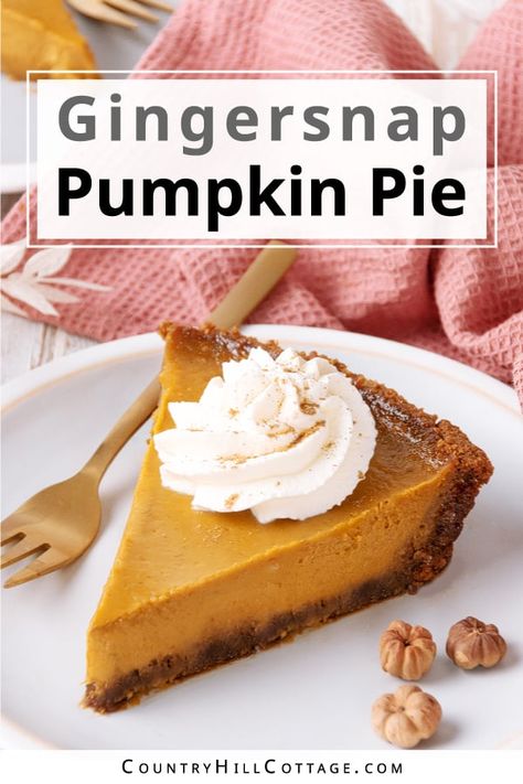 Pumpkin Pie With Pie Pumpkins, Cooking Fresh Pumpkin For Pies, Ginger Crust Pumpkin Pie, Pumpkin Pie With Gingersnap Crust, Alton Brown Pumpkin Pie, Best Pumpkin Pie Crust, Gingerbread Pumpkin Pie, Ginger Pumpkin Pie, Cookie Crust Pumpkin Pie