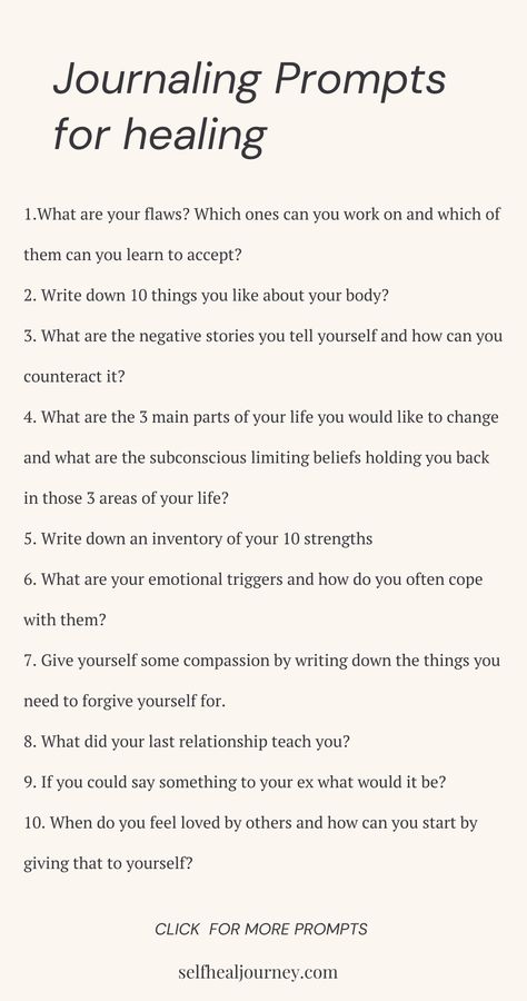 Healing Journal Prompts for Daily Self-Reflection Aa Journal Prompts, Journaling To Feel Better, Journal Self Love Ideas, Healing Journey Journal Prompts, Self Realization Journal Prompts, 31 Day Journal Prompts, Morning Journal Prompts Healing, Personal Growth Prompts, Insecure Journal Prompts