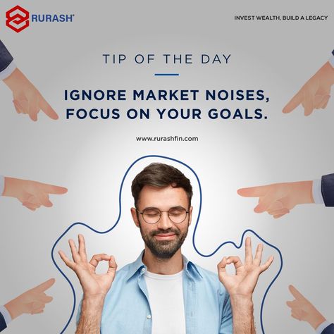 Don’t Let Stock Market Noise Distract You from Real Investing. The one thing they must never forget: Staying focused on ultimate financial goals and ignoring short-term market noise. Email us: invest@rurashfin.com Website: 🌐 www.rurashfin.com #financialgoals #finance101 Interactive Advertising, Investment Fund, Stock Market Courses, Investment In India, Digital Advertising Design, Staying Focused, Equity Market, Mutual Funds, Stock Broker