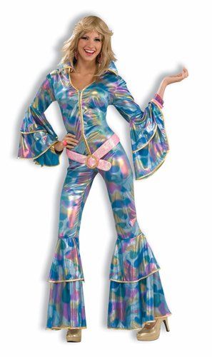 70s Disco Girl Jumpsuit Costume for Women: Amazon.com: Clothing 70s Disco Outfit, 70s Mode, 70's Disco, Disco Costume, 70s Costume, Disco Fashion, Fashion 70s, 70s Outfits, Hippie Costume