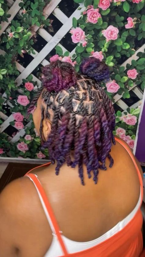 Ombré Space buns & 2strand twist in 2022 | Hair styles, Hair, Locs Dreadlock Styles, Silk Press Hair, Dreads Styles For Women, Hair Locs, Birthday Hairstyles, Short Locs Hairstyles, Space Buns, Dreadlock Style, African Hair Braiding Styles