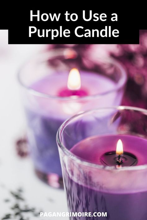 If you're doing a candle magic ritual or just lighting a candle for manifestation or intention, it's important to know what the candle colors mean. The purple candle’s meanings include improving psychic power, opening your third eye, and deepening your spiritual awareness. Find out more! #candles #candlemagic #magic #magick #purplecandle #violetcandle #witchcraft Purple Candle Magic Spell, Purple Candle Meaning, Purple Candle Magic, Magick Correspondences, Candle Meanings, Color Magick, Candle Background, Light Shines In The Darkness, Candle Colors