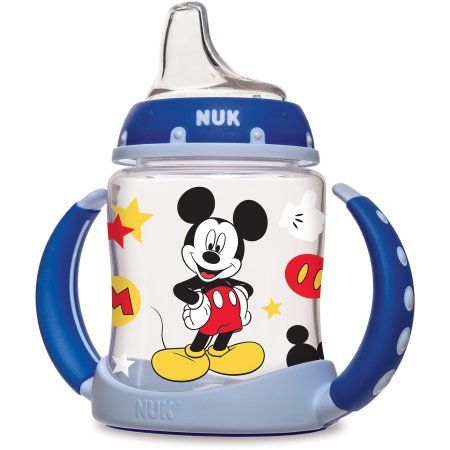 Baby Bottles Nuk, Toddler Sippy Cups, Teaching Babies, Disney Cups, Baby Mickey Mouse, Baby Cups, Baby Mickey, Baby Mouse, Baby Pacifier