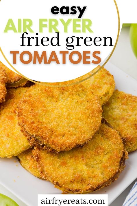 Air Fryer Fried Green Tomatoes, Fried Green Tomatoes Recipe Easy, Fried Green Tomatoes Recipe, Green Tomato Recipes, Fried Tomatoes, Air Fryer Cooking Times, Sriracha Mayo, Fried Green, Air Fryer Oven Recipes