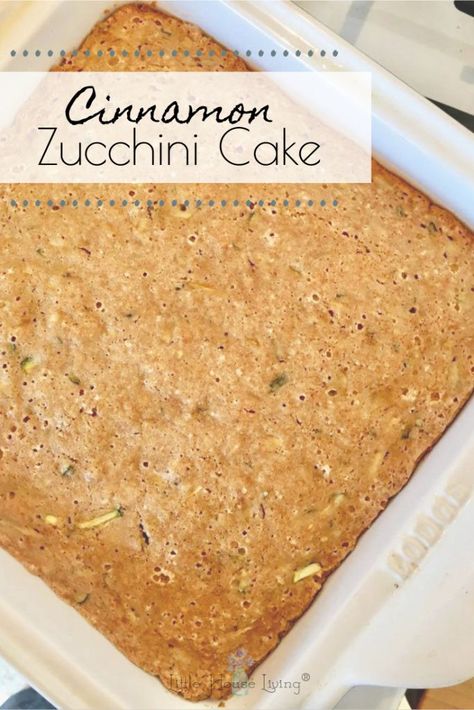 Easy Cinnamon Zucchini Cake Recipe - Little House Living Yummy Zucchini Recipes, Zucchini Cake Recipe, Zucchini Desserts, Zucchini Recipes Baked, Zucchini Recipes Dessert, Zucchini Cakes Recipe, Cooking Desserts, Cake Cinnamon, Facebook Recipes