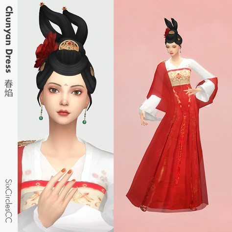 Sims 4 Qipao, Hanfu Cc Sims 4, Sims 4 Traditional Chinese Cc, Sims 4 Hanfu, Sims 4 Chinese Clothes, Sims 4 Japanese Cc Clothes, Medieval Apocalypse, Sims 4 Medieval, Sims Medieval