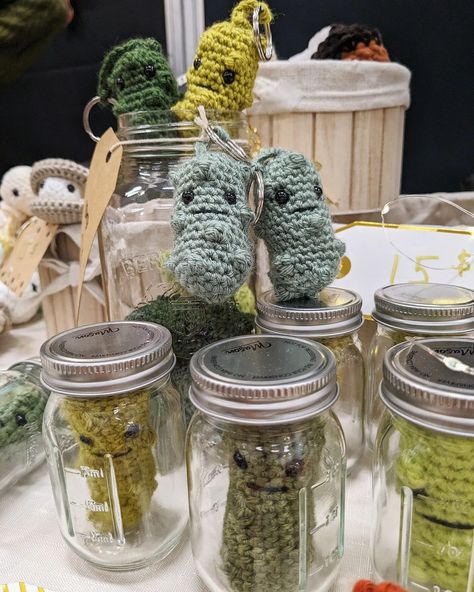 Had a blast this weekend at the Mirabel Christmas market �🙌 Those little pickles in a jar were certainly one of the most popular item that I've had 🥒🫙. I really think that pickles are a hit or miss kind of deal. What do you think 👀? #pickle #crochetpickle #emotionalsupport #market #marketbooth #crochetbooth #crochetkeychain #yarn #kawaiiart Hit Or Miss, Craft Market, Market Ideas, Pickle Jars, Craft Markets, Crochet Keychain, In A Jar, Having A Blast, Christmas Market