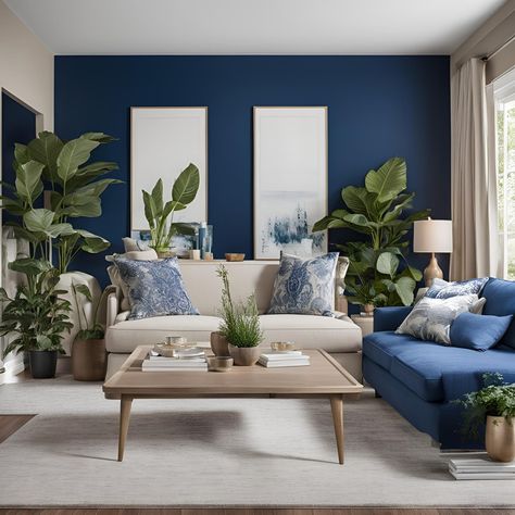 Mix of beige and blue is the perfect color scheme 🥰 Brown Living Room Color Schemes, Brown And Blue Living Room, Living Room Color Schemes, Beige And Blue, Brown Living Room, Blue Decor, Wall Color, Room Colors, Blue Water