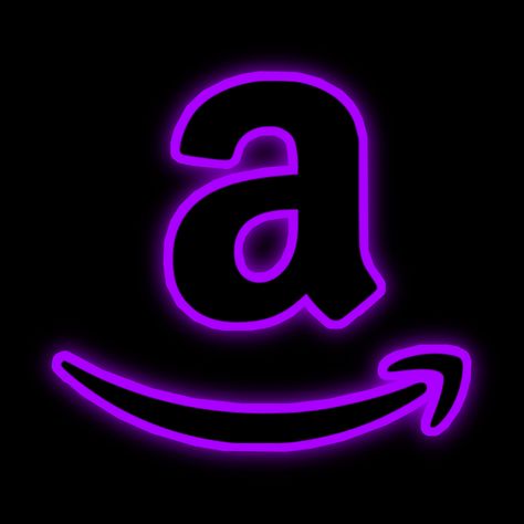 Purple Aesthetic Neon Signs, Neon Purple Snapchat Icon, Purple Neon App Logos, Neon Purple Icons, Amazon Logo Neon, Aesthetic Neon Signs, Zen Water Fountain, Purple Screen, Black And Purple Wallpaper