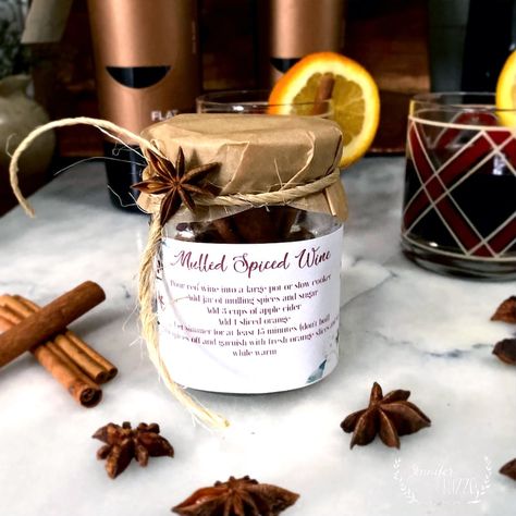 Mulled Cider Gift, Mulling Spices Gift, Spiced Wine Recipe, Mulled Wine Gift, Mulled Cider Spices, Mulled Wine Kit, Homemade Mulled Wine, Mulled Cider Recipe, Mulled Wine Spices