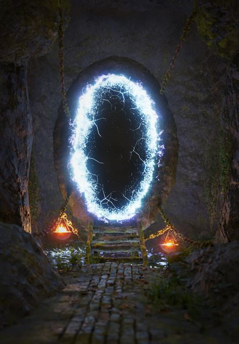 Magic Portal, Portal Art, Magic Aesthetic, Fantasy Places, Fantasy Concept Art, Arte Fantasy, Fantasy Inspiration, Environment Concept Art, Sci Fi Fantasy