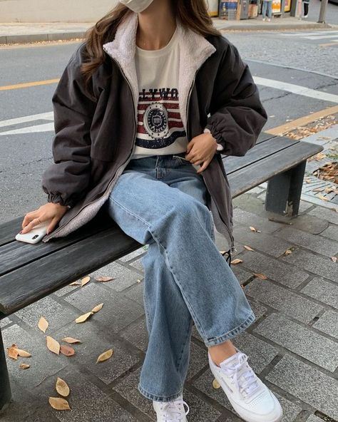 Fall Outfits Chic, Korean Casual Outfits, Uni Outfits, Construction Work, 가을 패션, Outfit Inspo Fall, Looks Style, Mode Inspiration, Style Outfits