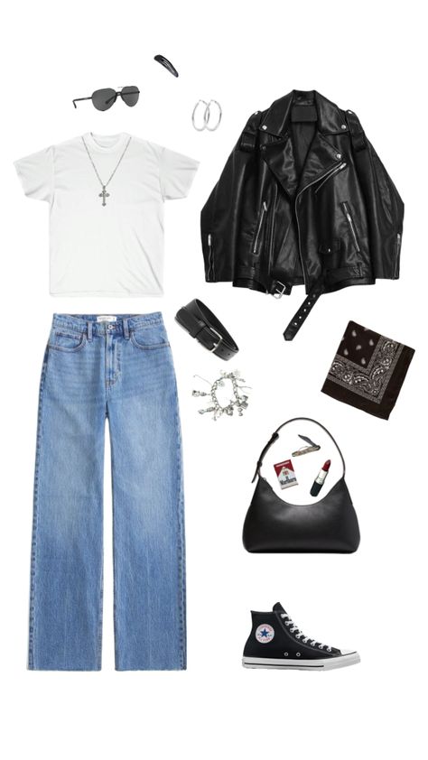 #theoutsiders #greaser #outfitinspo #casual #inspo Soc Vs Greaser Outfits, Greaser Outfit Girl, Female Greaser Outfit, Greaser Aesthetic Girl, Greasers Outfit, The Outsiders Outfit Ideas, Greaser Aesthetic Wallpaper, Greasers Outfit Girl, Female Greaser