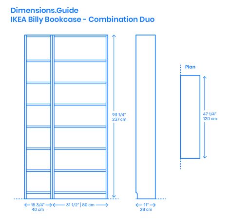 The IKEA Billy (Combo Duo) is an innovation of Gillis Lundgren and IKEA of Sweden with a height-adjustable unit that uses most of an idle wall area. The furniture is a combination of two different sets of the Billy bookcase to form a duo bookcase with square/rectangular cabinets. Downloads online #furniture #storage #bookcase #home Gillis Lundgren, Furniture Ikea, Ikea Bookcase, Champagne Wall, Storage Bookcase, Ikea Billy Bookcase, Ikea Billy, Billy Bookcase, Furniture Storage