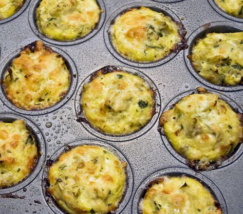 Yakima Valley Artichoke Appetizer after Baking in a Mini Muffin Pan Artichoke Frittata, Artichoke Appetizer, Muffin Pan Recipes, Banting Recipes, Yakima Valley, Artichoke Recipes, Frittata Recipes, Party Food Platters, Mini Muffin Pan