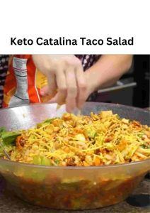 Keto Catalina Taco Salad - EASY KETO RECIPES Keto Catalina Taco Salad, Catalina Taco Salad, Keto Salad Recipes, Caramel Chicken, Keto Taco Salad, Keto Salads, Nacho Chips, Free Keto Meal Plan, Low Carb Mexican