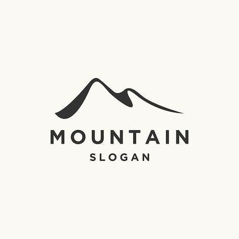 Modern Logo Design Hill Logo Design, M Mountain Logo, Mountain Logo Design Ideas, Logos With Mountains, Mountain Logo Minimalist, Mountain Logo Vector, Logo Montagne, Trail Logo, Valley Logo