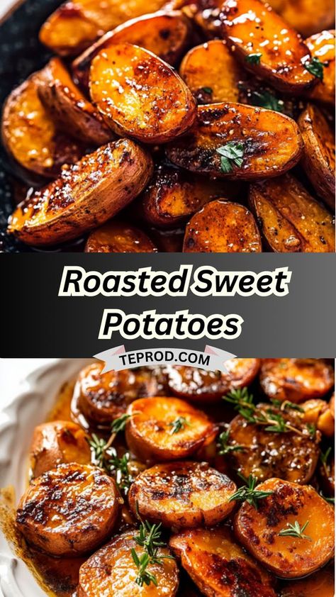 Experience the magic of mouthwatering roasted sweet potatoes drizzled with hot honey! This recipe transforms ordinary sweet potatoes into a culinary masterpiece that’s sweet, spicy, and utterly irresistible. With just a few ingredients, you can create a dish that’s rich in flavor and visually stunning. Perfect for pairing with grilled meats or adding to your holiday spread, these hot honey sweet potatoes will have everyone reaching for seconds. Don’t miss out on this must-try recipe! Sweet Roasted Sweet Potatoes, Savory Roasted Sweet Potatoes, Hot Honey Sweet Potatoes, Roasted Potatoes And Sweet Potatoes, Roasted Sweet Potato Recipes, Honey Sweet Potatoes, Spicy Sweet Potatoes, Honey Roasted Sweet Potatoes, Savory Sweet Potato Recipes