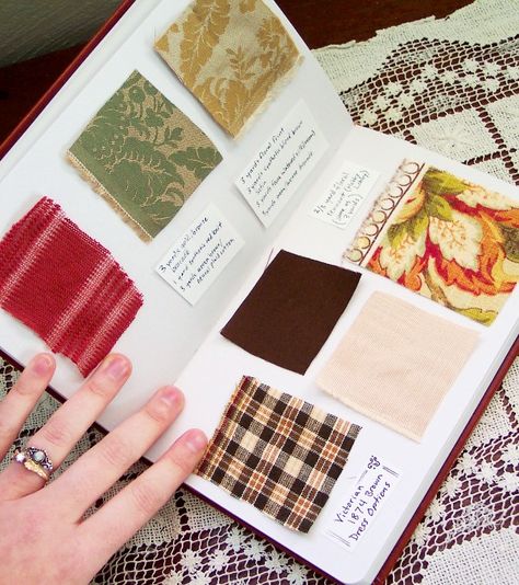 Homemade Fabric Sample Book Fabric Stash Organization, Fabric Sample Book, Swatch Book, Wet Felting Projects, Leather Bound Journal, Creative Textiles, Keepsake Books, Fabric Journals, Fabric Swatch