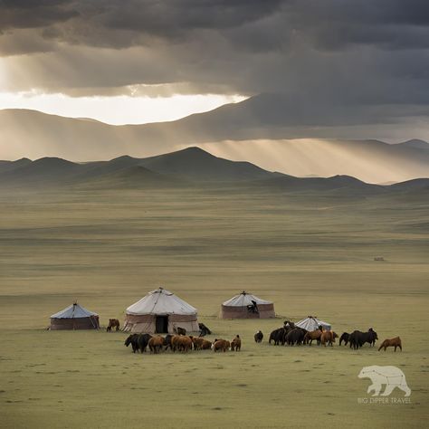 Bayankhongor Province "Experience Mongolia's Majesty in Bayankhongor Aimag!⛰🌄 Spanning 116,000 square kilometers in the southwest, this expansive province reveals diverse landscapes. Divided into the Khangai Mountains' wooded north, the central steppe, and the arid Gobi Desert to the south, Bayankhongor captivates with contrasts. Home to Ikh Bogd, the Gobi Altai's pinnacle at 3957 meters, and pristine lakes like Orog Nuur, it beckons nature enthusiasts. Discover hot springs in Khangai and the... Mongolia Landscape, Mongolian Art, Gobi Desert, Desert Homes, Mongolia, Art References, Hot Springs, The South, Tao