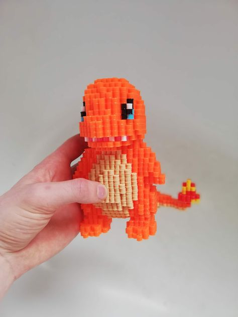 Perler Bead 3d Figures, Pearler Bead Pokemon, Pokemon Bead Art, Diy Perler Beads 3d, 3d Pokemon Perler Beads, 3d Perler Bead Patterns Easy, 3d Perler Bead Patterns Tutorials, Perler Beads Ideas 3d, Beaded Pokemon