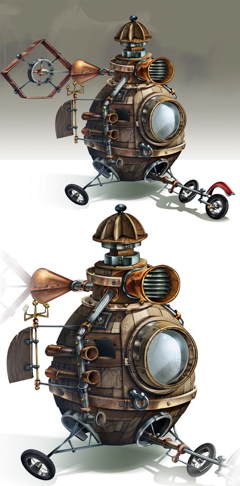 CUCCIOLI - PET PALS on Behance Steampunk Machines, Steampunk Vehicle, Steampunk Inspiration, Steampunk Gadgets, Steampunk Artwork, Steampunk Airship, Mode Steampunk, Steampunk Crafts, Diesel Punk