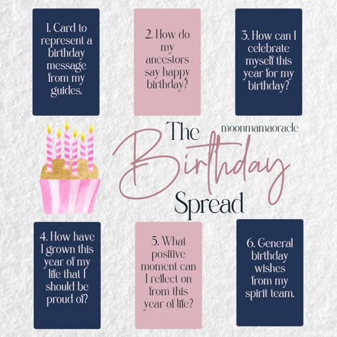 Birthday Reading Tarot, Birthday Tarot Reading, Tarot Spreads Birthday, Birthday Tarot Card Spread, Zodiac Tarot Spread, Birthday Rituals Witchcraft, Birthday Tarot Spread, Birthday Witchcraft, Aries Tarot Spread