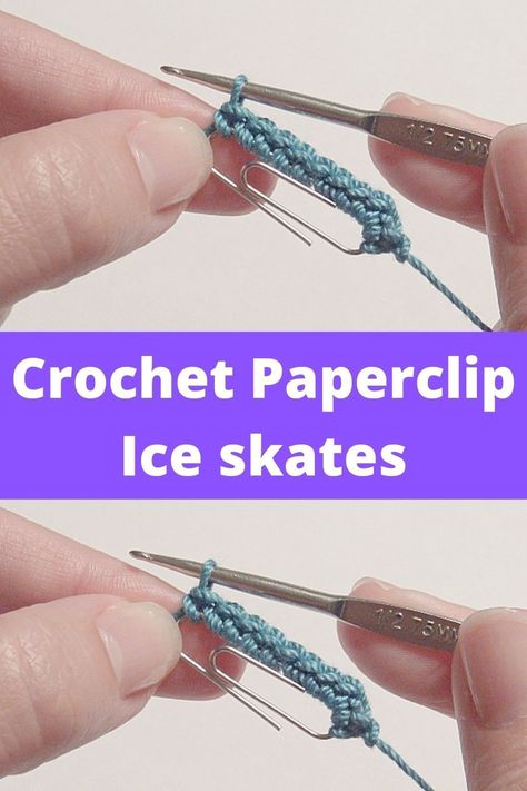 Diy Paperclip, Glittery Nail, Ice Skate Ornaments, Xmas Pattern, Crochet Barbie Patterns, Crochet Ornament Patterns, Crochet Snowflake Pattern, Fall Crochet, Crochet Christmas Gifts