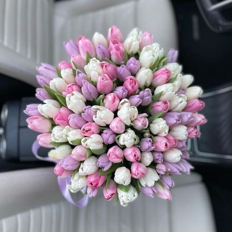 Tulip Flower Pictures, Pretty Flowers Pictures, Tulips Bouquet, Instagram 101, Flower Boquet, Luxury Flower Bouquets, Best Flowers, Boquette Flowers, Tulip Bouquet