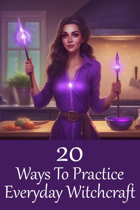 20 Ways To Practice Everyday Witchcraft Everyday Spiritual Practices, Witchcraft Daily Practice, Witchy Websites, Lazy Witchcraft, Magic Powers Ideas, Grey Witchcraft, Telekinesis Power, Daily Witchcraft, Witch Apps