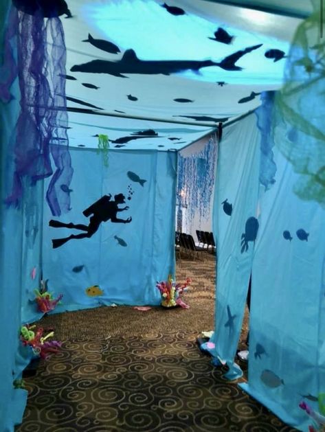 Scuba Diving Decorations, Jonah Vbs Decorations, Scuba Vbs Crafts, Under The Sea Hallway Decorations, Breaker Rock Beach Vbs Decorations, Under The Sea Vbs Decorations, Vbs Decorating Ideas Breaker Rock Beach, Scuba Vbs Decorations, Submarine Decor