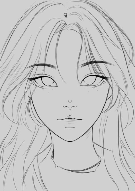 Simple Face Drawing, Anime Face Drawing, Manga Coloring Book, Girl Face Drawing, Pencil Sketch Images, Body Base Drawing, Face Sketch, Easy Doodles Drawings, Easy Drawings Sketches