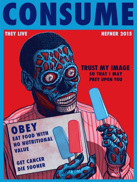 Bill Cosby, John Carpenter, Movie Poster Art, Art Series, They Live, Movie Art, Horror Art, Horror Films, The Words