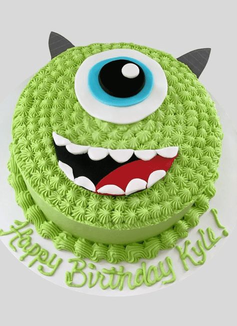 Mike Wazowski Birthday Cake Ideas Images (Pictures) Monsters Inc Cupcakes Ideas, Monsters University Cake, Monster Inc Cake Ideas, Monsters Inc Cake Smash, Mike Wazowski Cake, Monsters Inc Birthday Cake, Monster Inc Cake, Sully Cake, Monsters Inc Cake