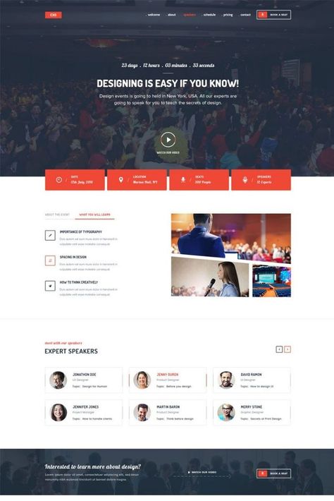 EXO  Event Landing Page Template Online Website Design, Virtual Summit, Casino Logo, Event Website, Event Template, Landing Page Template, Custom Website Design, Event Page, Web Layout Design