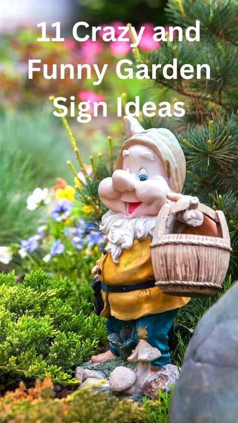 Looking to add some humor to your garden? Check out these 11 crazy and funny garden sign ideas! These garden signs are designed to make you chuckle and give your outdoor space a fun and quirky touch. Perfect for gardeners who love to laugh, these signs will add a unique and entertaining element to your garden décor. Explore these creative garden sign ideas and bring a smile to everyone's face. Garden Quotes Signs Funny, Rock Garden Signs Cute Ideas, Garden Signs And Sayings Funny, Funny Garden Signs Hilarious, Garden Signs And Sayings, Diy Garden Signs, Garden Sign Ideas, Signs For Garden, Garden Signs Diy