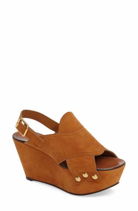 Chloé Mischa Platform Sandal (Women) Strappy Platform Sandals, Chloe Shoes, Shoe Design, Suede Sandals, Footwear Design Women, Leather Wedges, Designer Heels, Spring 2017, Sandal Women