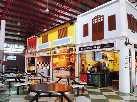 The Bedok Marketplace is Singapore's hippest hawker centre Hawker Centre Design, Singapore Hawker, Hawker Centre, Tiong Bahru, Spiced Rice, Fish Ball, Modern Cafe, Pork Buns, Crazy Rich