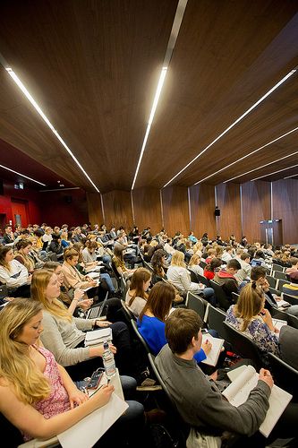 The first lecture in the John Henry Brookes Lecture Theatre Lecture Hall Aesthetic, Study Economics, Lecture Room, Dream Studies, Grow Small Business, College Vision Board, Auditorium Design, Study Hall, Lecture Hall