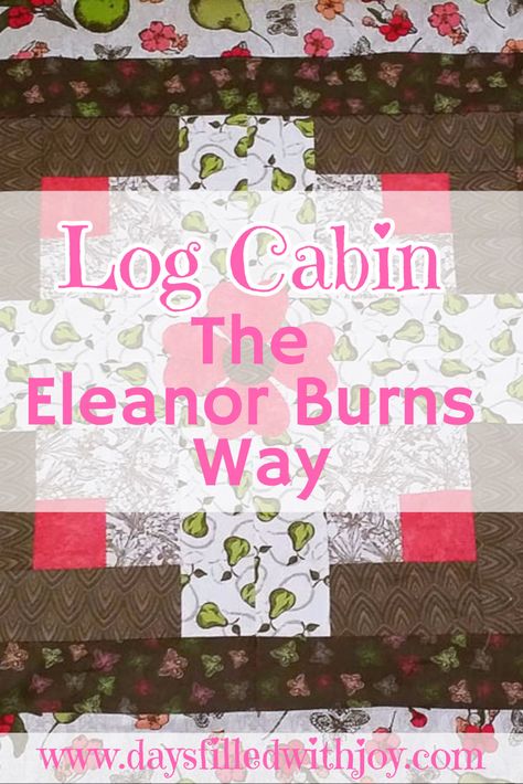 Log Cabin Quilt Blocks Free Pattern, Scrappy Log Cabin Quilts, Log Cabin Quilts Layouts, Log Cabin Patchwork, Quick Quilts, Quilt Blocks Easy, Log Cabin Quilt Pattern, Log Cabin Quilt Blocks, Log Cabin Designs