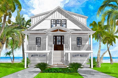 Low Country House Plans - Architectural Designs Low Country House Plans, Low Country House, Beach House Floor, Beach House Floor Plans, Coastal Homes Plans, House Plans For Sale, Beach House Plan, Coastal House Plans, Beach House Exterior