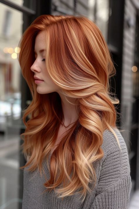 14 Stunning Two Toned Hair Color Inspirations Hair Ideas Natural Colors, Celestial Kitsune, Red Natural Hair, Two Tone Hair Color, Fall Hair Colors For Blondes, Winter Blonde Hair, Red Hair With Blonde Highlights, Toned Hair, Winter Hair Colors