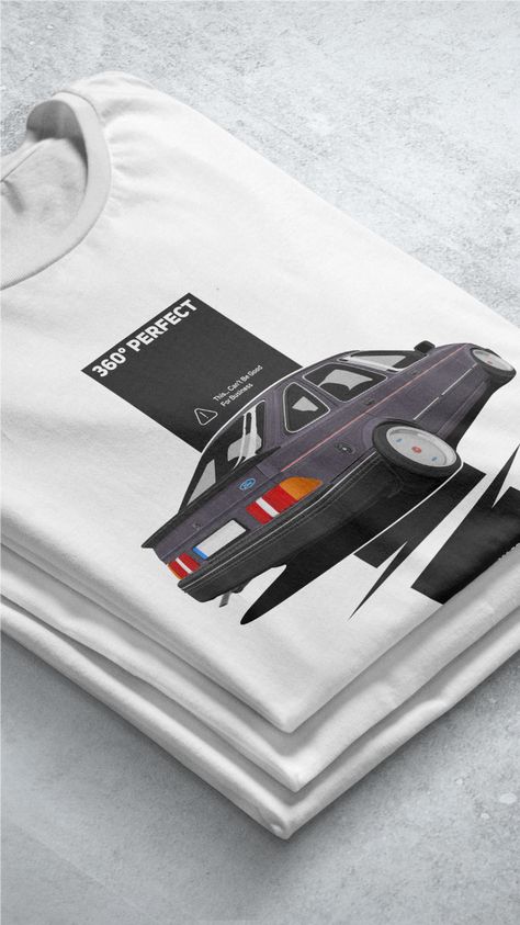 Car T Shirt Design Ideas, F1 Tshirt Designs, Cars Tshirt, Karma Design, Ford Cosworth, T Shirt Illustration, Dark Botanical, Ford Sierra, Car Apparel