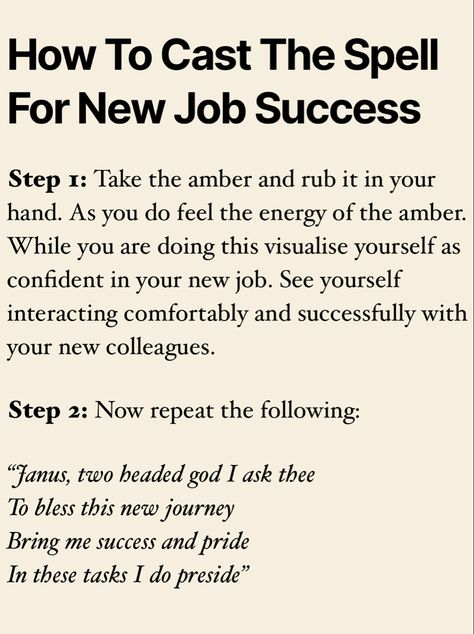 Spell For Job Success, Spells For Job Interview, New Job Spell, Job Spell, Witchy Ideas, New Journey, Job Interview, Clothing Ideas, Good Job