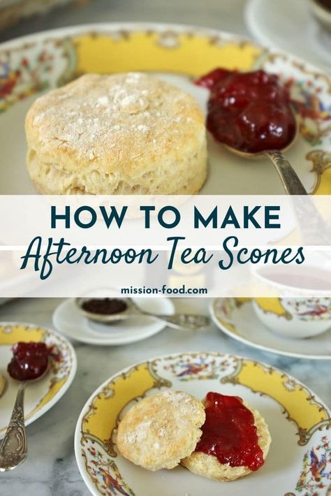 English Tea Recipes, Woodland Reception, Scones Cream, Traditional Scones, Tea Scones Recipe, Afternoon Tea Scones, Rhubarb Scones, Tea Scones, Proper Tea